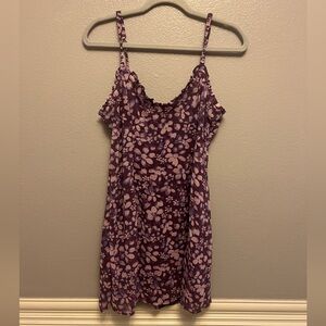 purple floral dress